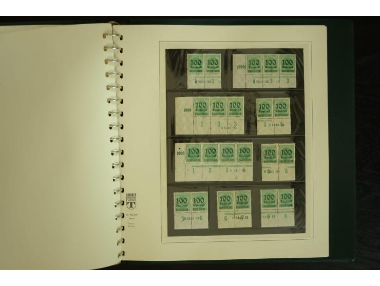 1902/1923, sehr umfangreiche Spezial-Sammlung "Hausauftragsnummern" ab Germania mit einigen hundert Paaren und Einzelwerten i