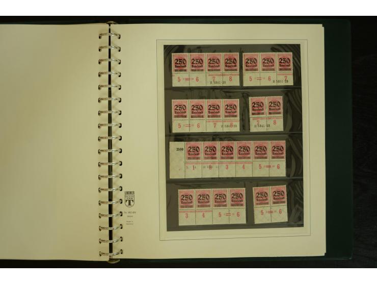 1902/1923, sehr umfangreiche Spezial-Sammlung "Hausauftragsnummern" ab Germania mit einigen hundert Paaren und Einzelwerten i