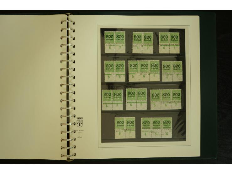 1902/1923, sehr umfangreiche Spezial-Sammlung "Hausauftragsnummern" ab Germania mit einigen hundert Paaren und Einzelwerten i