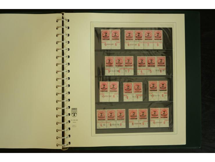 1902/1923, sehr umfangreiche Spezial-Sammlung "Hausauftragsnummern" ab Germania mit einigen hundert Paaren und Einzelwerten i