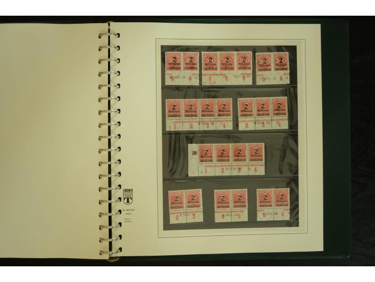 1902/1923, sehr umfangreiche Spezial-Sammlung "Hausauftragsnummern" ab Germania mit einigen hundert Paaren und Einzelwerten i