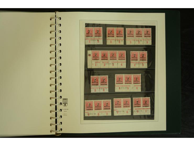 1902/1923, sehr umfangreiche Spezial-Sammlung "Hausauftragsnummern" ab Germania mit einigen hundert Paaren und Einzelwerten i