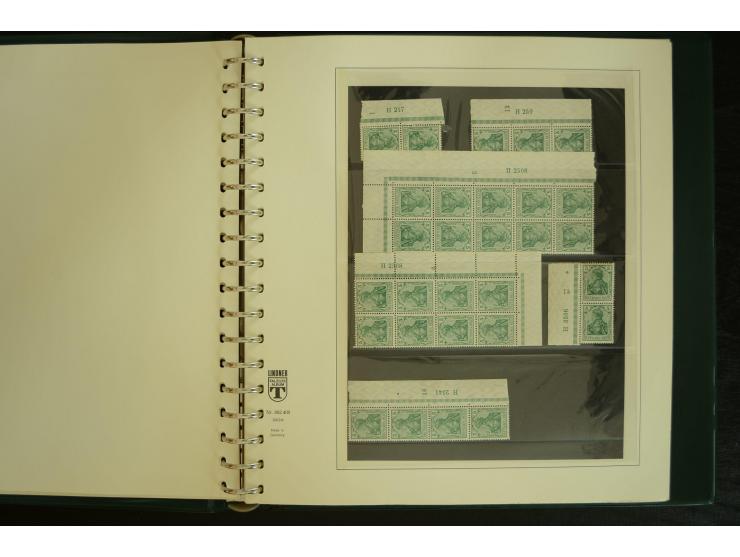1902/1923, sehr umfangreiche Spezial-Sammlung "Hausauftragsnummern" ab Germania mit einigen hundert Paaren und Einzelwerten i