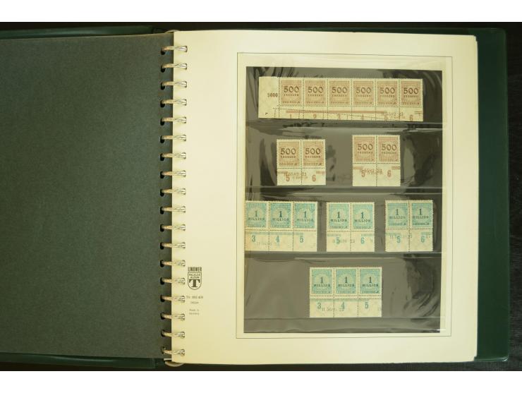 1902/1923, sehr umfangreiche Spezial-Sammlung "Hausauftragsnummern" ab Germania mit einigen hundert Paaren und Einzelwerten i