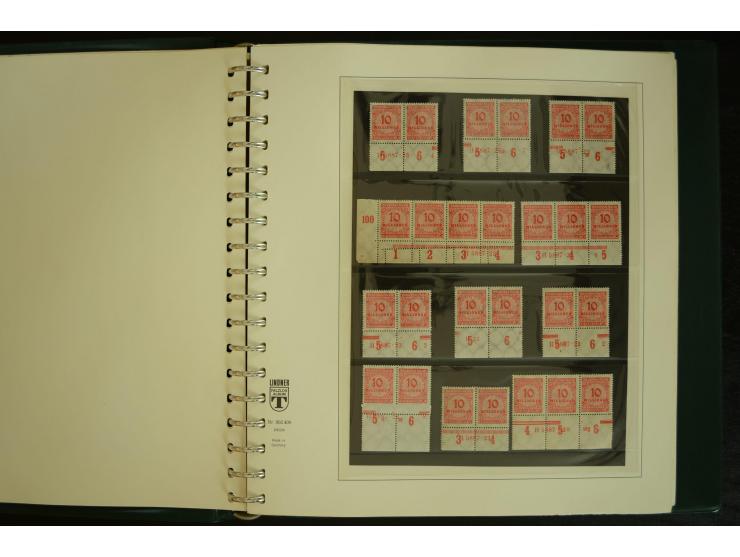1902/1923, sehr umfangreiche Spezial-Sammlung "Hausauftragsnummern" ab Germania mit einigen hundert Paaren und Einzelwerten i
