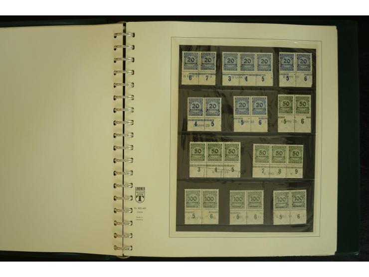 1902/1923, sehr umfangreiche Spezial-Sammlung "Hausauftragsnummern" ab Germania mit einigen hundert Paaren und Einzelwerten i