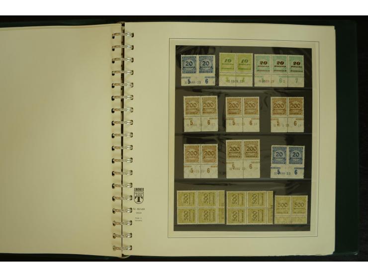 1902/1923, sehr umfangreiche Spezial-Sammlung "Hausauftragsnummern" ab Germania mit einigen hundert Paaren und Einzelwerten i