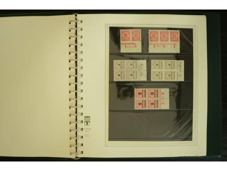 1902/1923, sehr umfangreiche Spezial-Sammlung "Hausauftragsnummern" ab Germania mit einigen hundert Paaren und Einzelwerten i