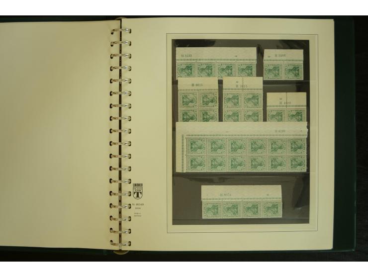 1902/1923, sehr umfangreiche Spezial-Sammlung "Hausauftragsnummern" ab Germania mit einigen hundert Paaren und Einzelwerten i