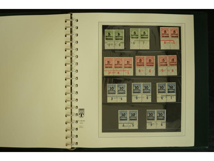1902/1923, sehr umfangreiche Spezial-Sammlung "Hausauftragsnummern" ab Germania mit einigen hundert Paaren und Einzelwerten i