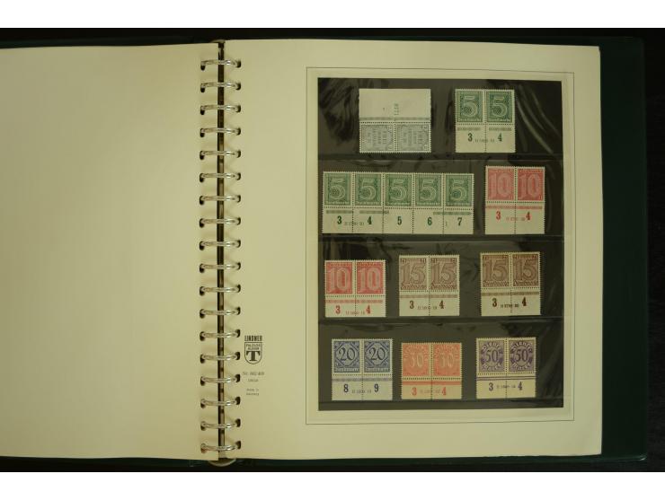 1902/1923, sehr umfangreiche Spezial-Sammlung "Hausauftragsnummern" ab Germania mit einigen hundert Paaren und Einzelwerten i