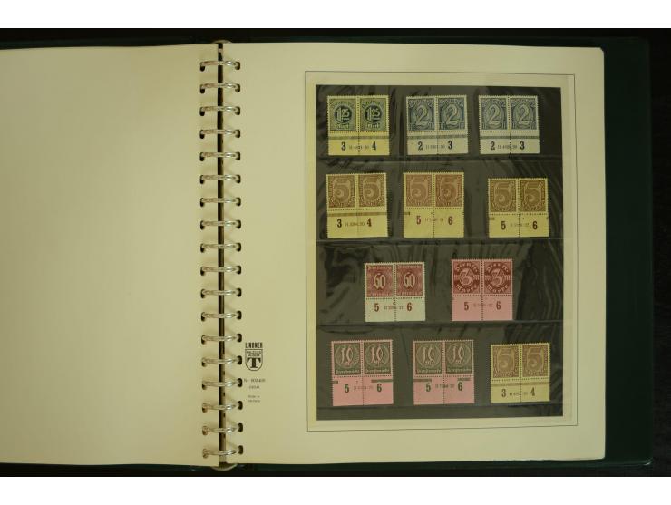 1902/1923, sehr umfangreiche Spezial-Sammlung "Hausauftragsnummern" ab Germania mit einigen hundert Paaren und Einzelwerten i