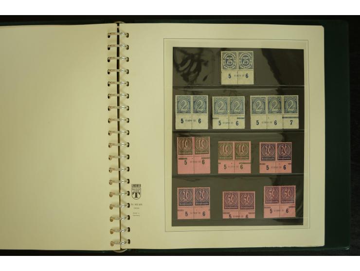 1902/1923, sehr umfangreiche Spezial-Sammlung "Hausauftragsnummern" ab Germania mit einigen hundert Paaren und Einzelwerten i