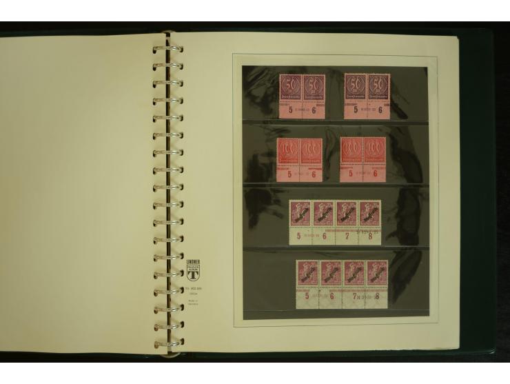 1902/1923, sehr umfangreiche Spezial-Sammlung "Hausauftragsnummern" ab Germania mit einigen hundert Paaren und Einzelwerten i