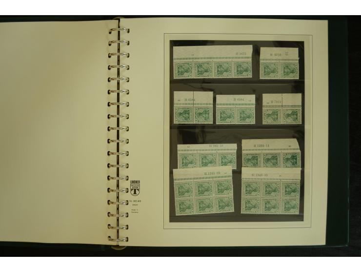 1902/1923, sehr umfangreiche Spezial-Sammlung "Hausauftragsnummern" ab Germania mit einigen hundert Paaren und Einzelwerten i