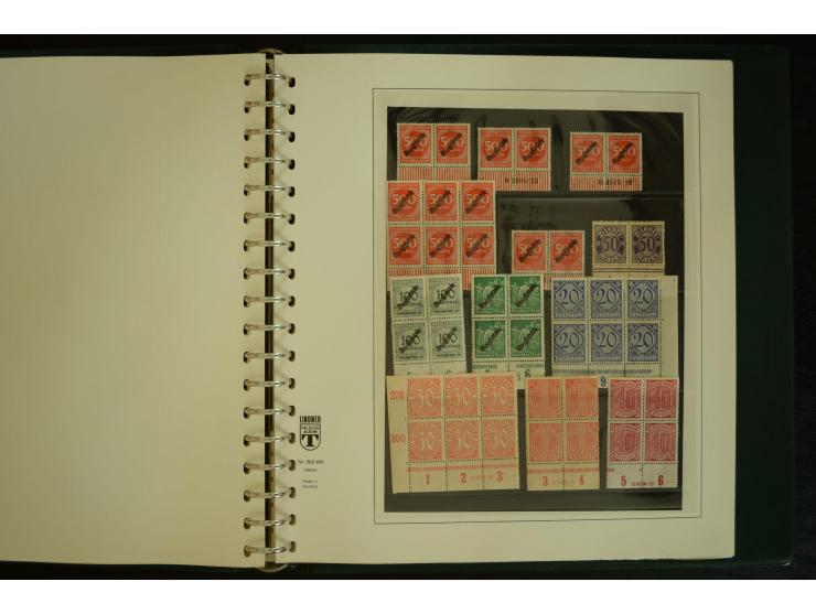 1902/1923, sehr umfangreiche Spezial-Sammlung "Hausauftragsnummern" ab Germania mit einigen hundert Paaren und Einzelwerten i