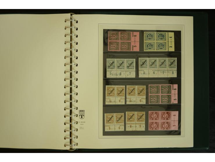 1902/1923, sehr umfangreiche Spezial-Sammlung "Hausauftragsnummern" ab Germania mit einigen hundert Paaren und Einzelwerten i