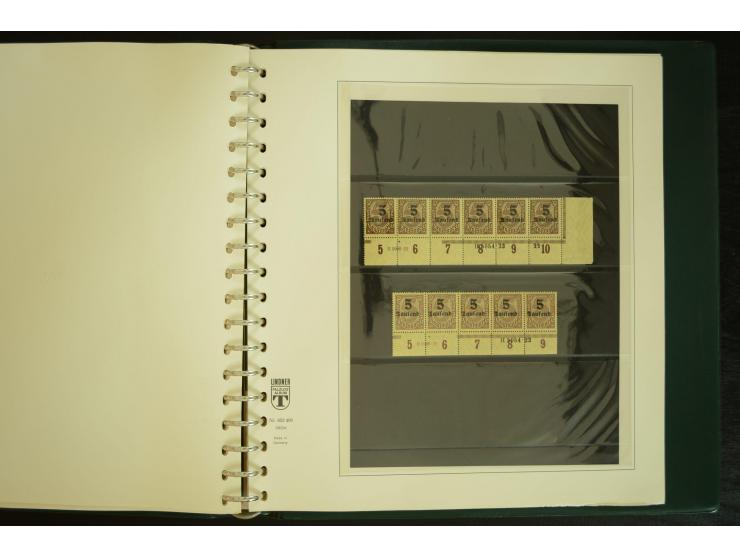 1902/1923, sehr umfangreiche Spezial-Sammlung "Hausauftragsnummern" ab Germania mit einigen hundert Paaren und Einzelwerten i