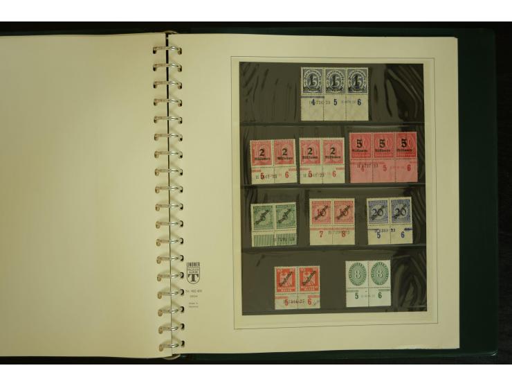 1902/1923, sehr umfangreiche Spezial-Sammlung "Hausauftragsnummern" ab Germania mit einigen hundert Paaren und Einzelwerten i