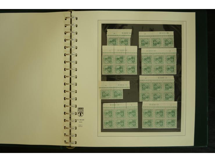 1902/1923, sehr umfangreiche Spezial-Sammlung "Hausauftragsnummern" ab Germania mit einigen hundert Paaren und Einzelwerten i