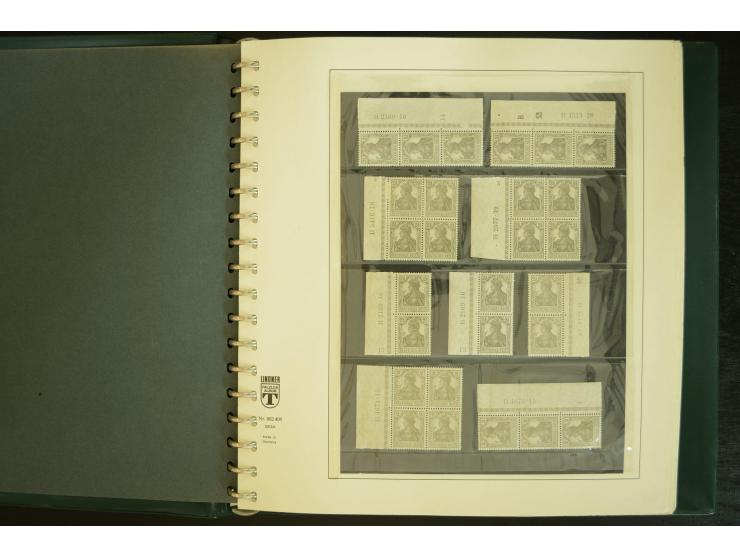 1902/1923, sehr umfangreiche Spezial-Sammlung "Hausauftragsnummern" ab Germania mit einigen hundert Paaren und Einzelwerten i