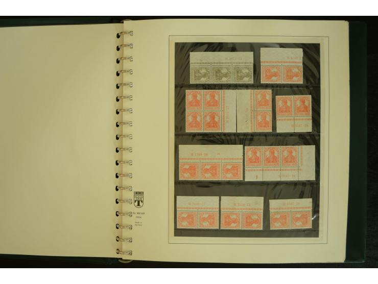 1902/1923, sehr umfangreiche Spezial-Sammlung "Hausauftragsnummern" ab Germania mit einigen hundert Paaren und Einzelwerten i