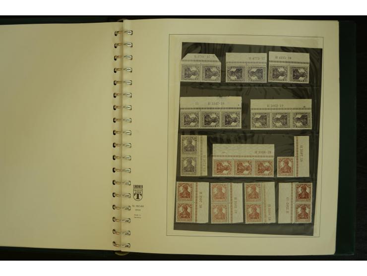 1902/1923, sehr umfangreiche Spezial-Sammlung "Hausauftragsnummern" ab Germania mit einigen hundert Paaren und Einzelwerten i