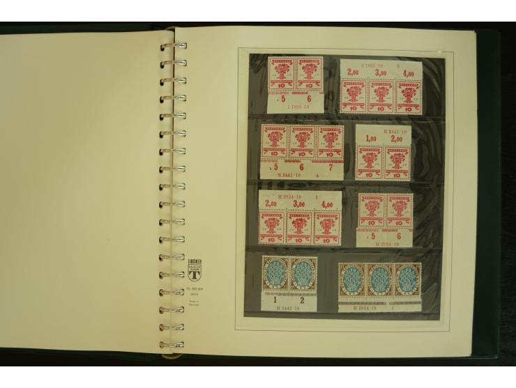 1902/1923, sehr umfangreiche Spezial-Sammlung "Hausauftragsnummern" ab Germania mit einigen hundert Paaren und Einzelwerten i