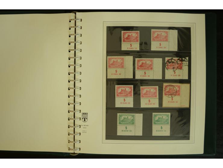 1902/1923, sehr umfangreiche Spezial-Sammlung "Hausauftragsnummern" ab Germania mit einigen hundert Paaren und Einzelwerten i