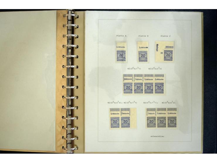 1905/1923, am Anfang meist ungebrauchte und postfrische Sammlung "Oberränder" auf Albenblättern mit Beschriftung, dabei u.a. 