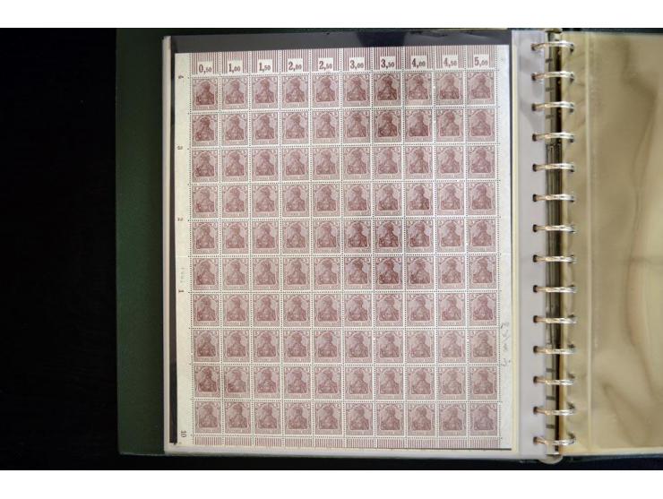 1905/1923, am Anfang meist ungebrauchte und postfrische Sammlung "Oberränder" auf Albenblättern mit Beschriftung, dabei u.a. 