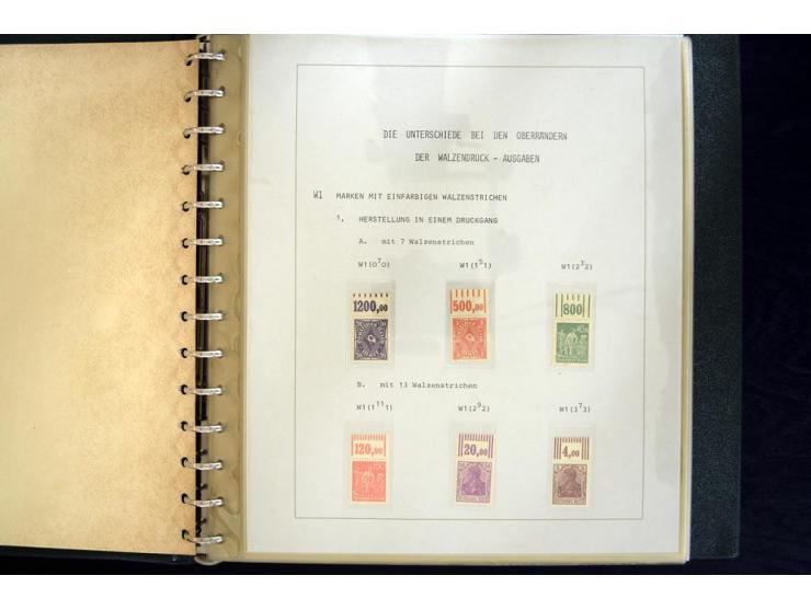 1905/1923, am Anfang meist ungebrauchte und postfrische Sammlung "Oberränder" auf Albenblättern mit Beschriftung, dabei u.a. 