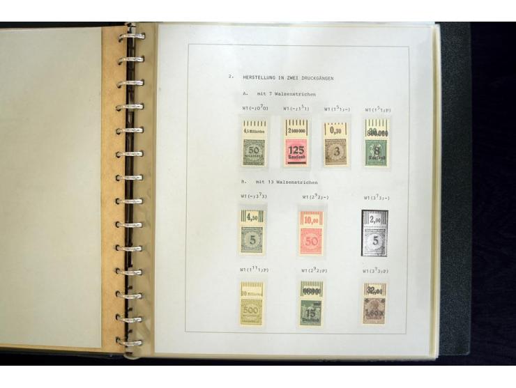 1905/1923, am Anfang meist ungebrauchte und postfrische Sammlung "Oberränder" auf Albenblättern mit Beschriftung, dabei u.a. 
