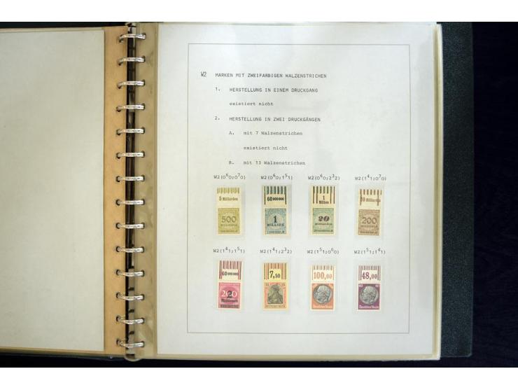 1905/1923, am Anfang meist ungebrauchte und postfrische Sammlung "Oberränder" auf Albenblättern mit Beschriftung, dabei u.a. 