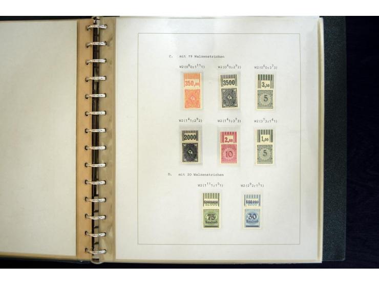 1905/1923, am Anfang meist ungebrauchte und postfrische Sammlung "Oberränder" auf Albenblättern mit Beschriftung, dabei u.a. 