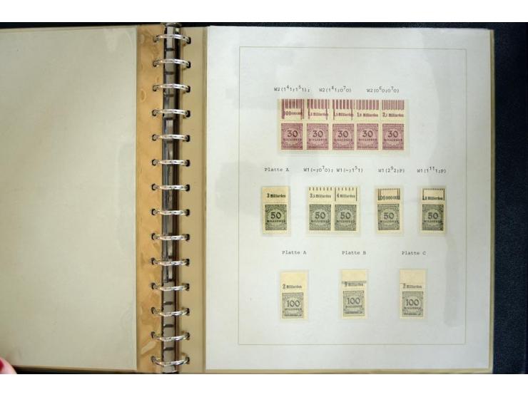 1905/1923, am Anfang meist ungebrauchte und postfrische Sammlung "Oberränder" auf Albenblättern mit Beschriftung, dabei u.a. 