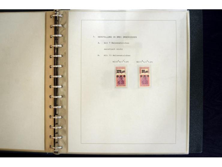 1905/1923, am Anfang meist ungebrauchte und postfrische Sammlung "Oberränder" auf Albenblättern mit Beschriftung, dabei u.a. 