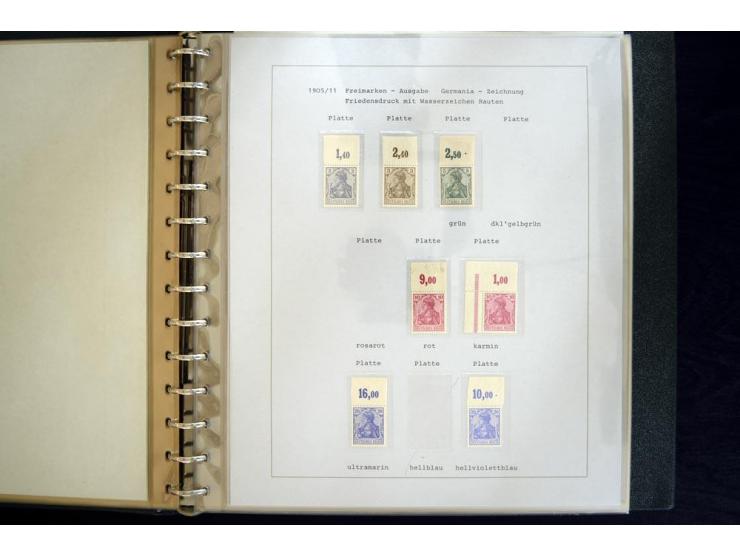 1905/1923, am Anfang meist ungebrauchte und postfrische Sammlung "Oberränder" auf Albenblättern mit Beschriftung, dabei u.a. 