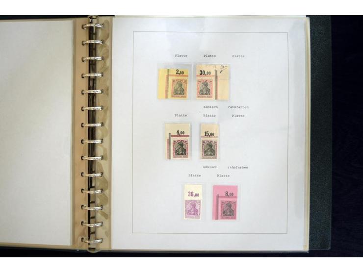 1905/1923, am Anfang meist ungebrauchte und postfrische Sammlung "Oberränder" auf Albenblättern mit Beschriftung, dabei u.a. 