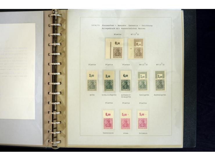 1905/1923, am Anfang meist ungebrauchte und postfrische Sammlung "Oberränder" auf Albenblättern mit Beschriftung, dabei u.a. 
