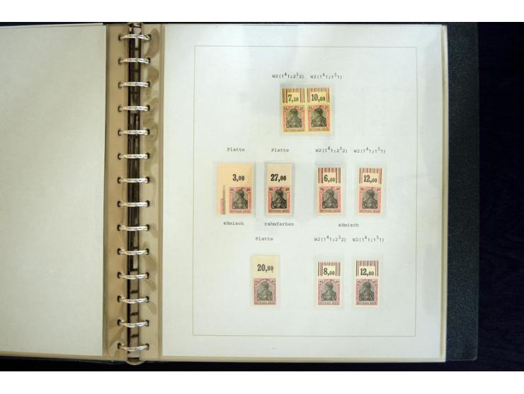 1905/1923, am Anfang meist ungebrauchte und postfrische Sammlung "Oberränder" auf Albenblättern mit Beschriftung, dabei u.a. 