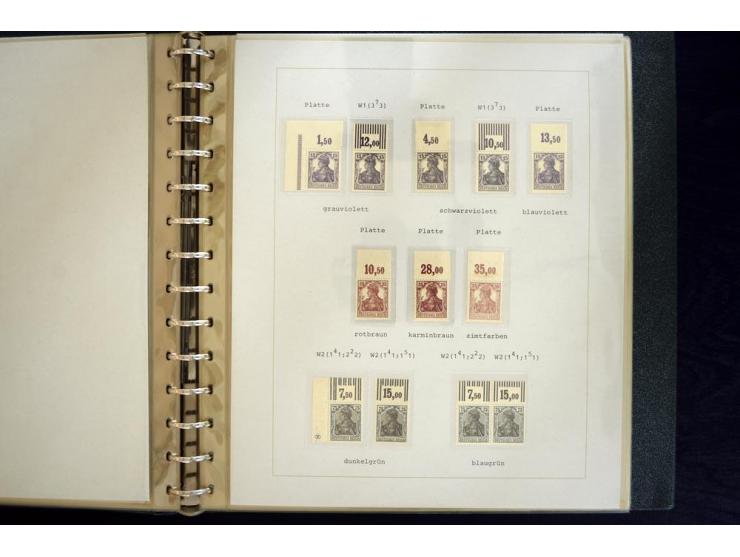 1905/1923, am Anfang meist ungebrauchte und postfrische Sammlung "Oberränder" auf Albenblättern mit Beschriftung, dabei u.a. 