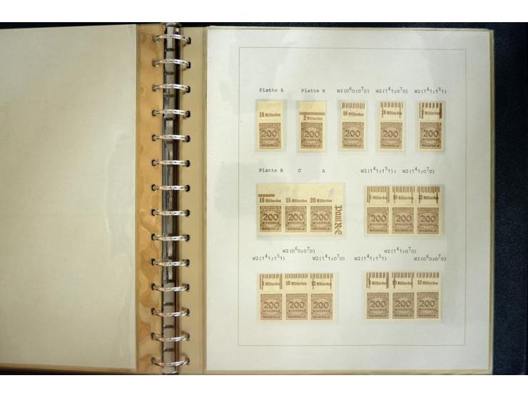 1905/1923, am Anfang meist ungebrauchte und postfrische Sammlung "Oberränder" auf Albenblättern mit Beschriftung, dabei u.a. 
