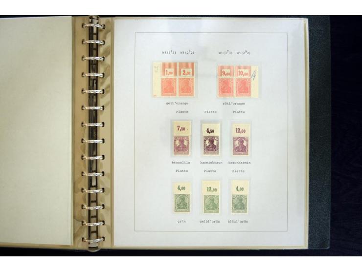 1905/1923, am Anfang meist ungebrauchte und postfrische Sammlung "Oberränder" auf Albenblättern mit Beschriftung, dabei u.a. 