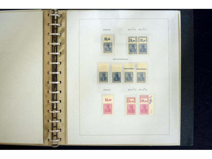 1905/1923, am Anfang meist ungebrauchte und postfrische Sammlung "Oberränder" auf Albenblättern mit Beschriftung, dabei u.a. 
