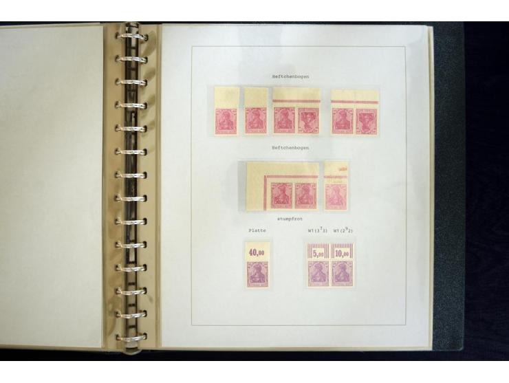 1905/1923, am Anfang meist ungebrauchte und postfrische Sammlung "Oberränder" auf Albenblättern mit Beschriftung, dabei u.a. 