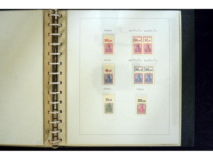 1905/1923, am Anfang meist ungebrauchte und postfrische Sammlung "Oberränder" auf Albenblättern mit Beschriftung, dabei u.a. 