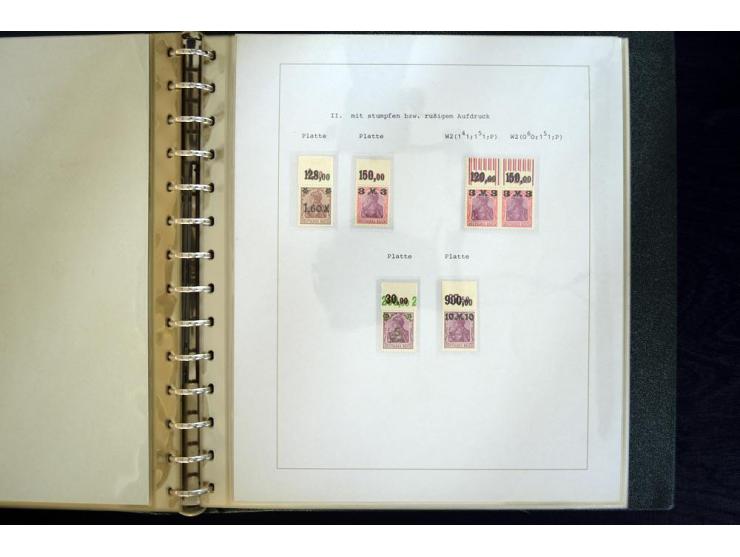 1905/1923, am Anfang meist ungebrauchte und postfrische Sammlung "Oberränder" auf Albenblättern mit Beschriftung, dabei u.a. 