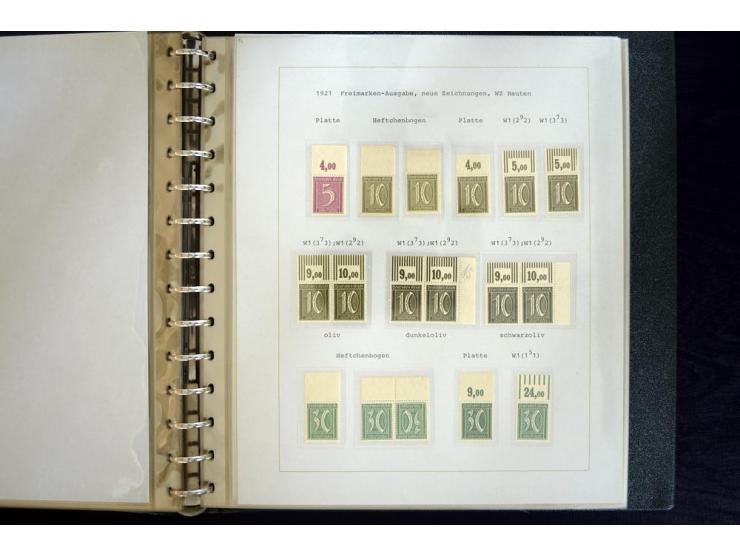 1905/1923, am Anfang meist ungebrauchte und postfrische Sammlung "Oberränder" auf Albenblättern mit Beschriftung, dabei u.a. 