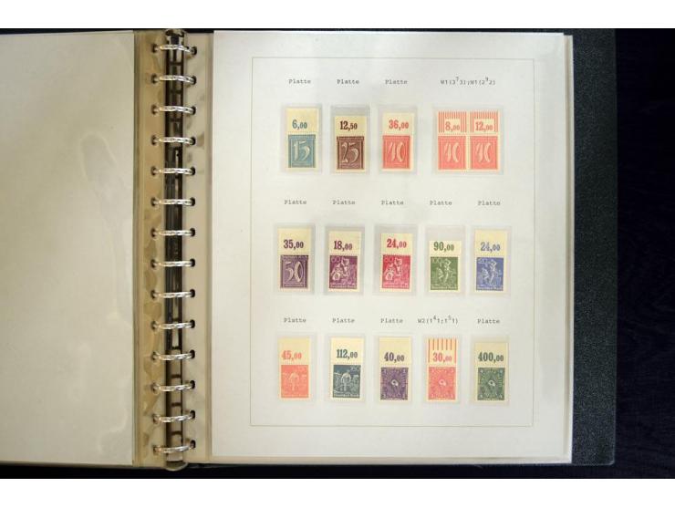 1905/1923, am Anfang meist ungebrauchte und postfrische Sammlung "Oberränder" auf Albenblättern mit Beschriftung, dabei u.a. 